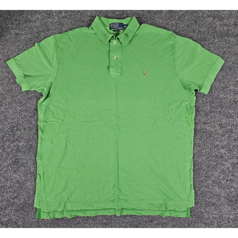 Polo Ralph Lauren Shirt Mens XL Classic Fit Pima Embroidered Multi Big Pony Golf